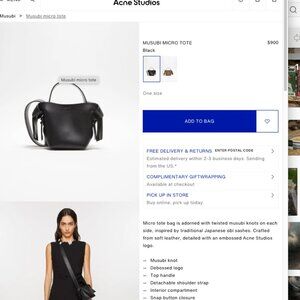 NEW Acne Studios Micro Musubi Bag